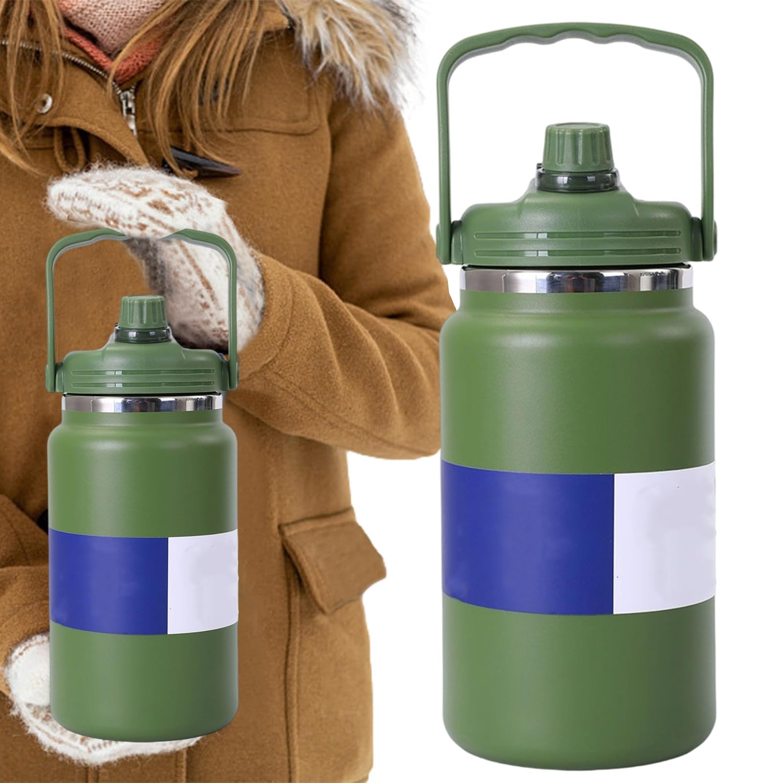 Botella de agua aislada – Botella deportiva de acero inoxidable | 4000 ml botella térmica a prueba de fugas para camping, senderismo, ciclismo, fitness, viajes