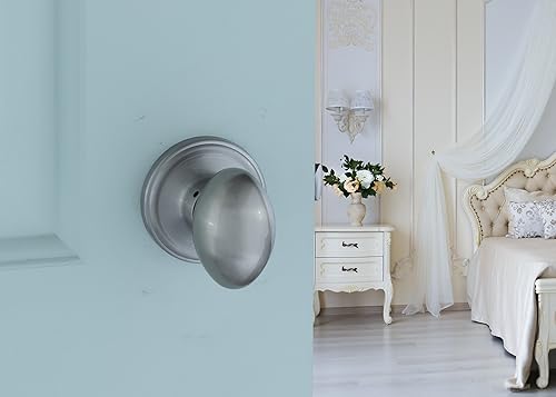 Vista 23 de Copper Creek EK2030PS - Pomo para puerta de huevo, función de privacidad, 1 paquete, en acero inoxidable pulido