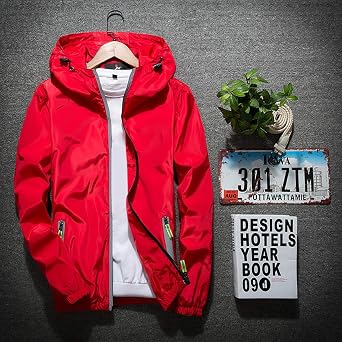 Men's Plus Size Jacket Rain Windbreaker Lightweight Shell Raincoat With Hood For Golf Hiking Travel, M-7XL