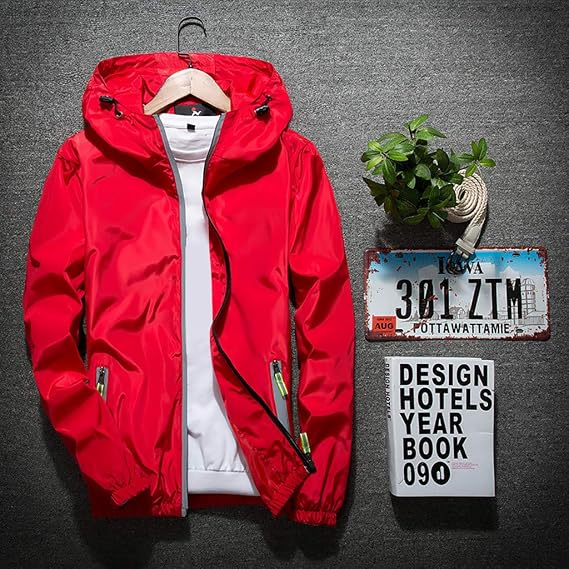 Men's Plus Size Jacket Rain Windbreaker Lightweight Shell Raincoat With Hood For Golf Hiking Travel, M-7XL