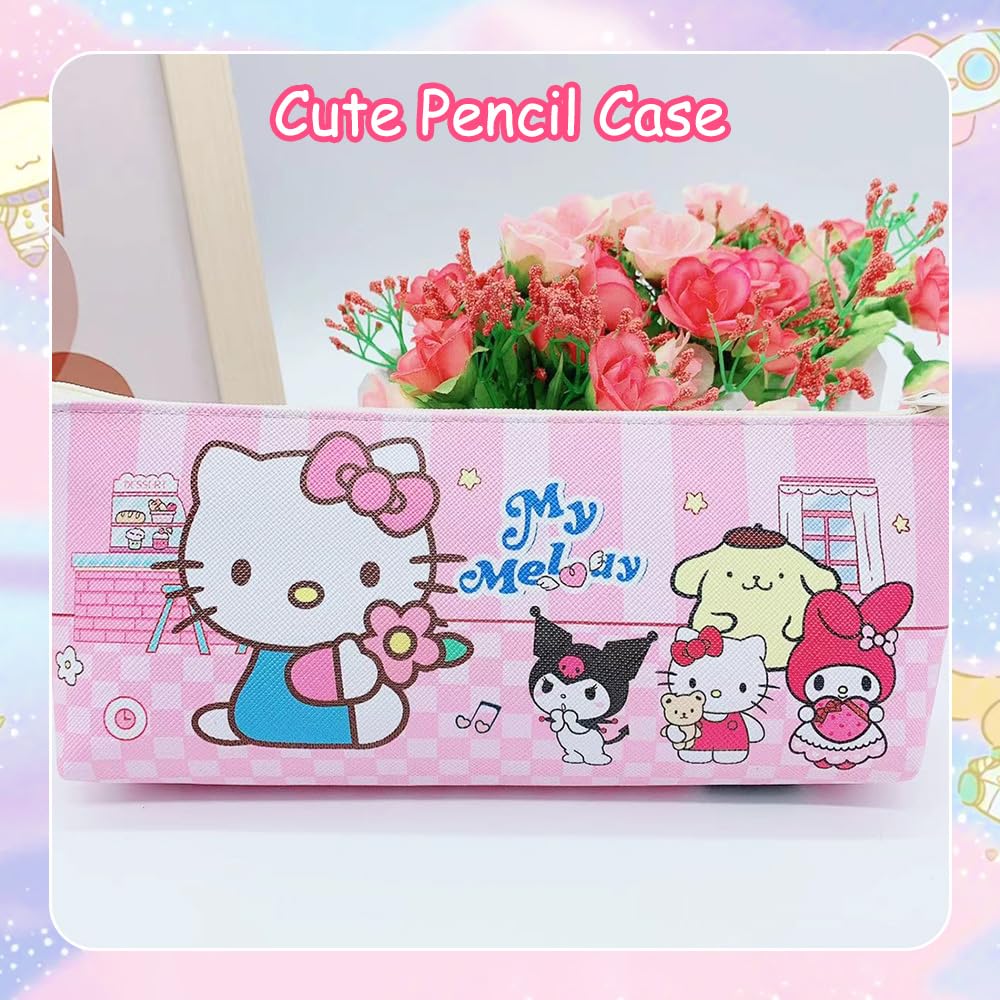 Trousse Personnalisable Set Papeterie Hello Kitty - Carnet A5, Trousse, épingles Personnalisables - Cadeau Kawaii Pour Fille Accessoires Anime Collection