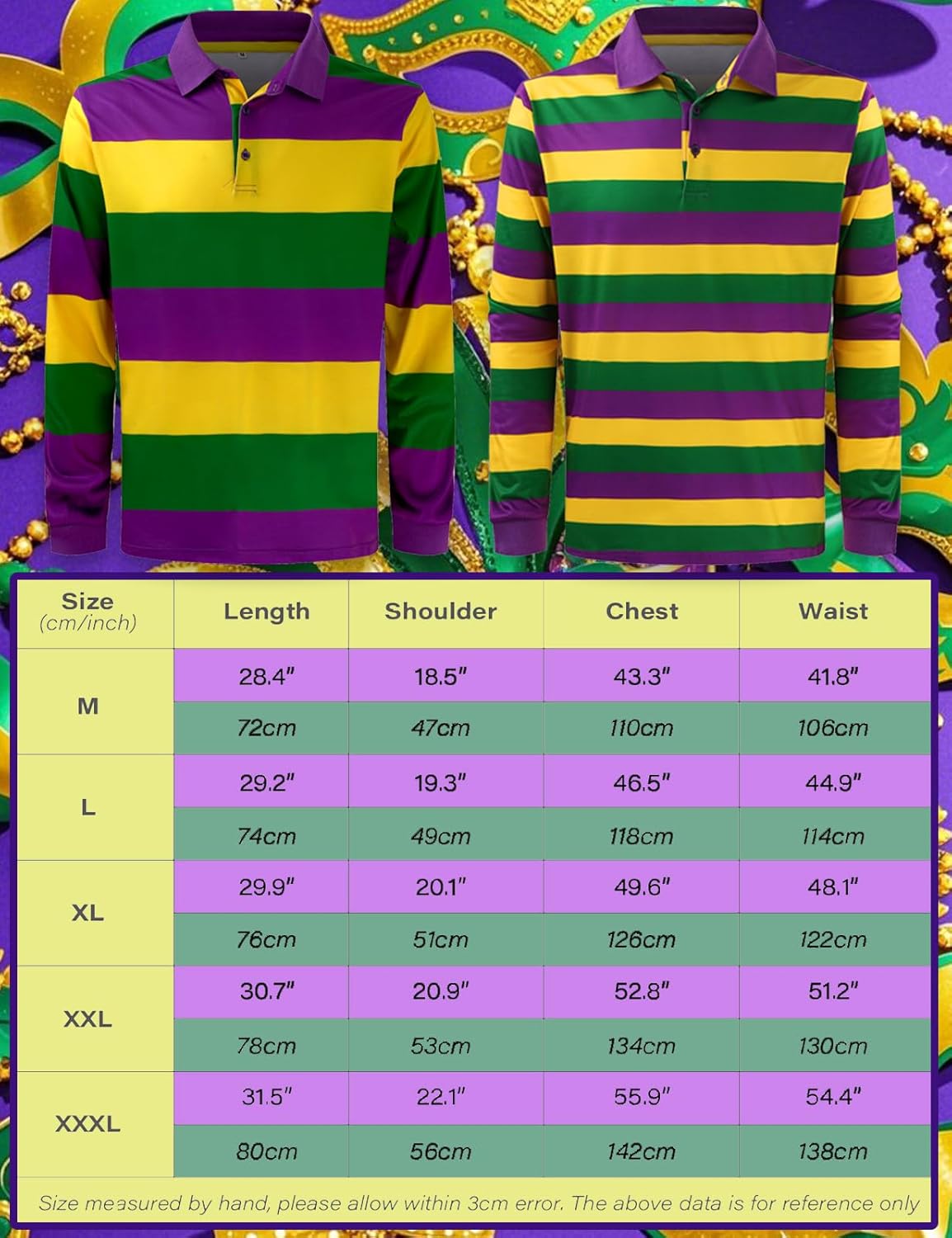 Men's Novelty Golf Polo Long Sleeve Shirt