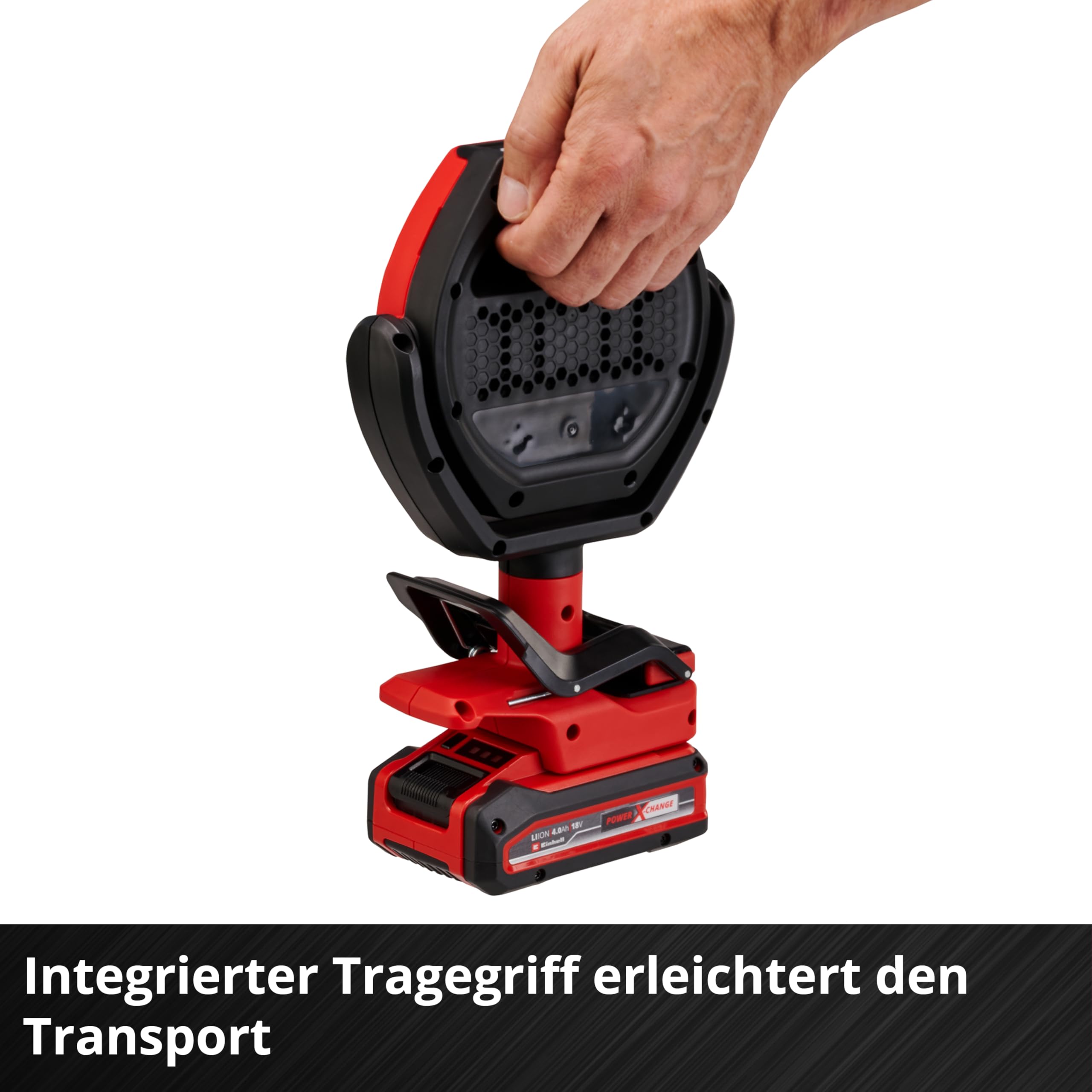 Einhell Akku-Outdoor-Lampe GC-OL 18/1500 Li-Solo Power X-Change (18 V, 1500 lm, 7000 K, 4 m Leuchtweite, schwenk- & Drehbarer Leuchtkopf, 3 Helligkeitsstufen, Ohne Akku)
