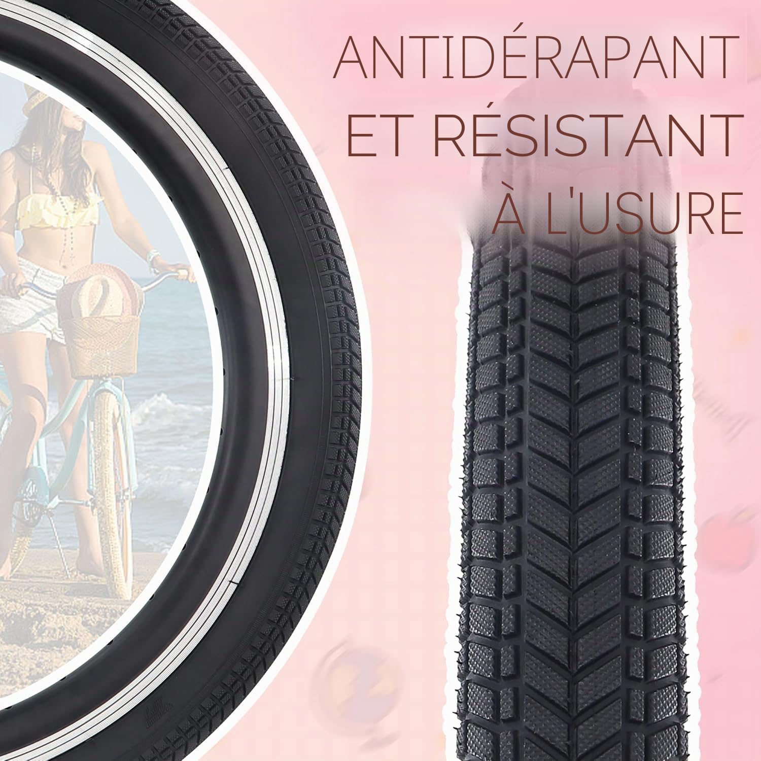 ZUKKA Lot de 2 pneus de vélo 16" 16 x 2,125-57-305 et 2 Chambres à air de 16" pour BMX, VTT, vélo d'enfant, Tricycle, Cruiser