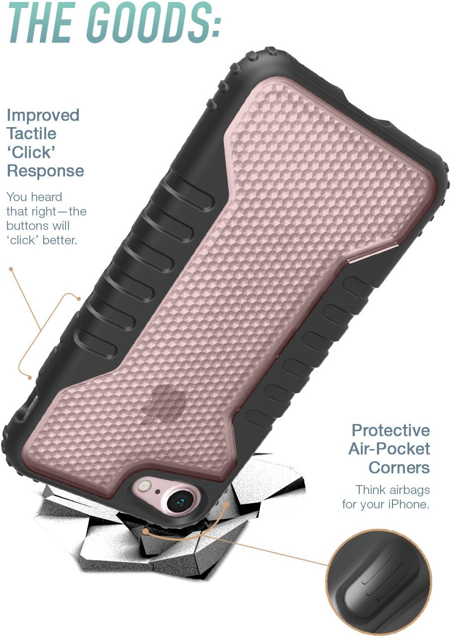 Smartish iPhone SE Tough Case - Silk Armor [Protective Rugged Grip Cover] - Guardzilla - Includes 2 Tempered Glass Screen Protectors [Silk] - Clear