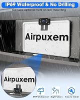 Airpuxem AHD 1080P Vezeték nélküli Tolatókamera 5" Monitorral - 6 LED-es Éjjellátó Rendszer 170° Látószöggel, 12V-os Autókhoz, SUV-okhoz, Te 7