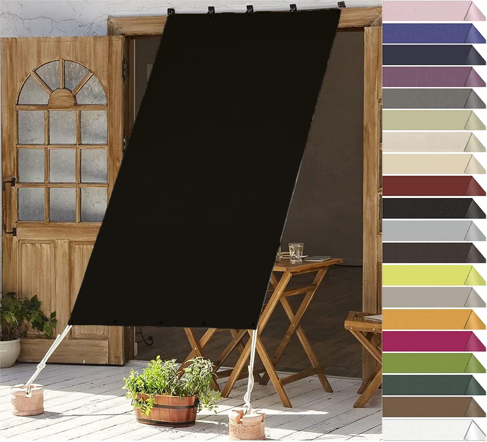 Voile d'ombrage imperméable 450x1000cm protection solaire pression d'eau 400
