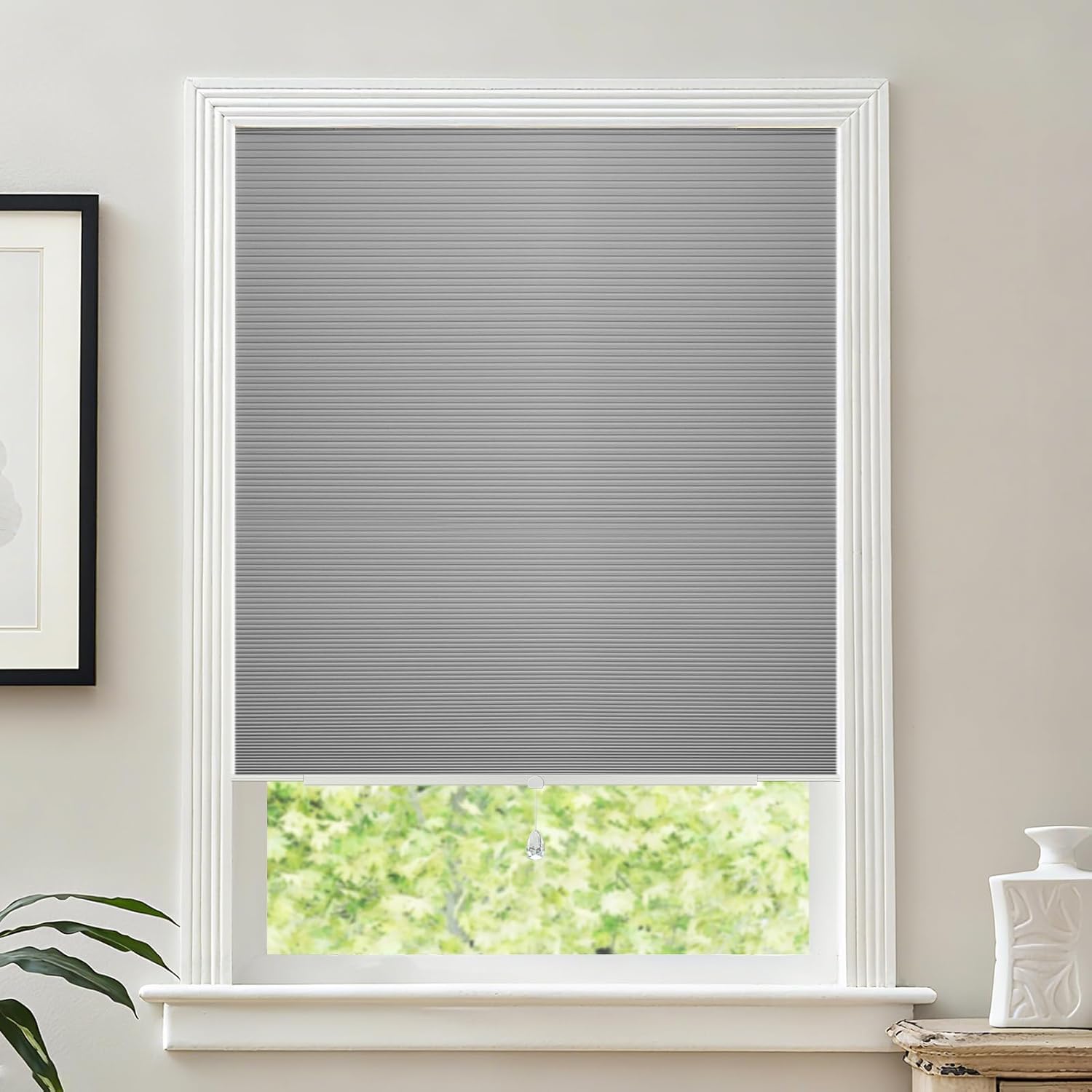 CINONEKO No-Drill No-Tools Cellular Shade Honeycomb Blind for Windows, Blackout Blind for Indoor Windows, Easy to Install Thermal Insulated Noise Reduction Window Shade