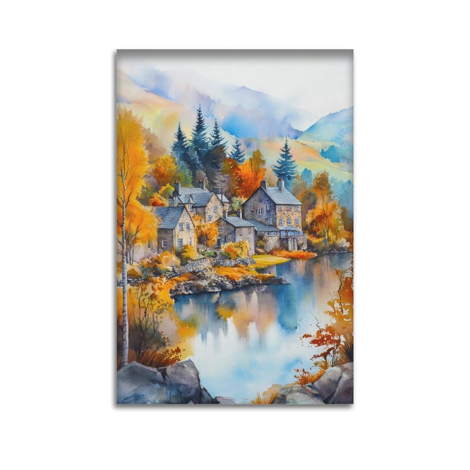 xiaoxiaoshen Ambleside Lake District England Canvas Poster Wall Art Prints Room Aesthetic Murals Bedroom And Living Decorations 24x36inch(60x90cm)