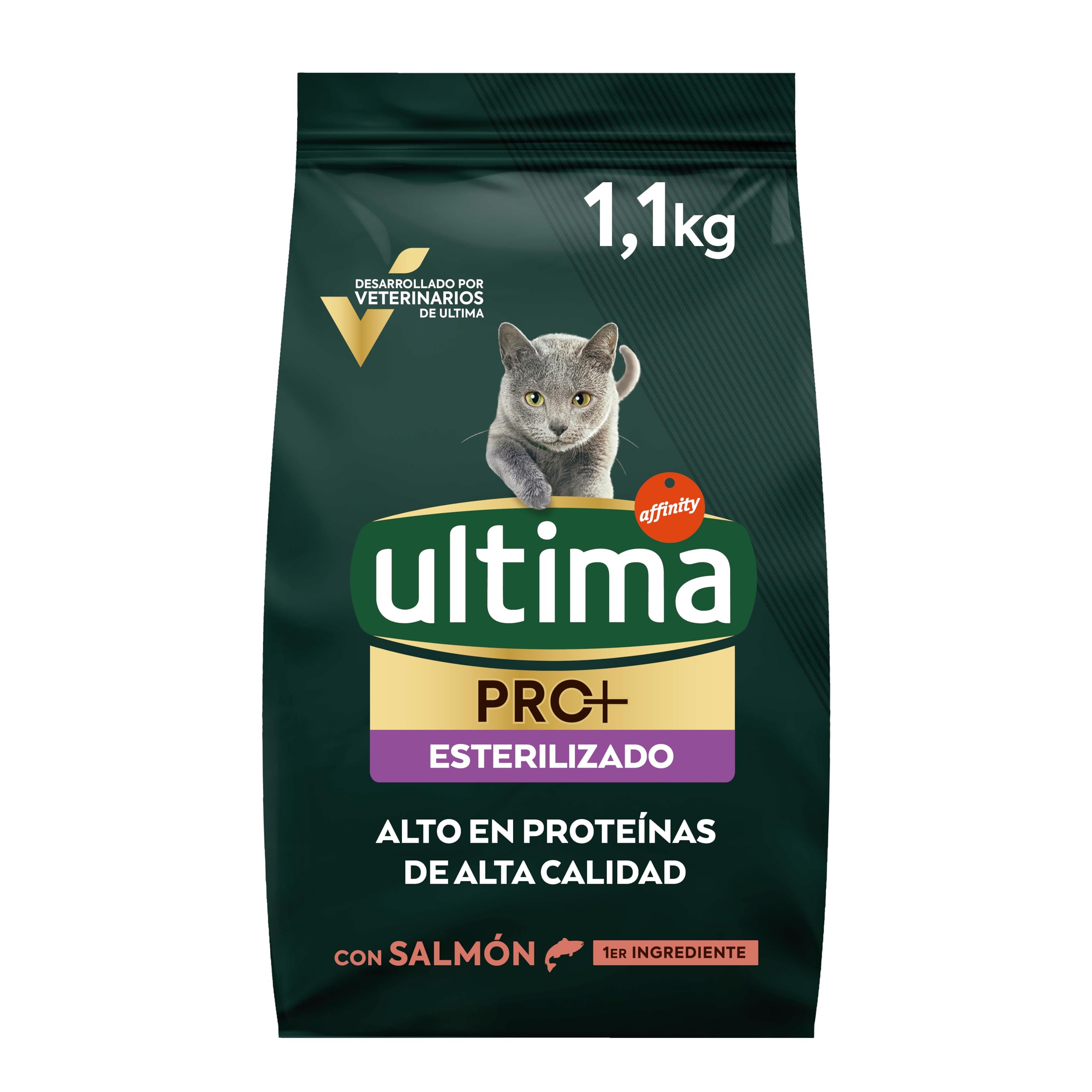 Ultima Pro + Pienso para Gatos con Salmón - 1,1kg