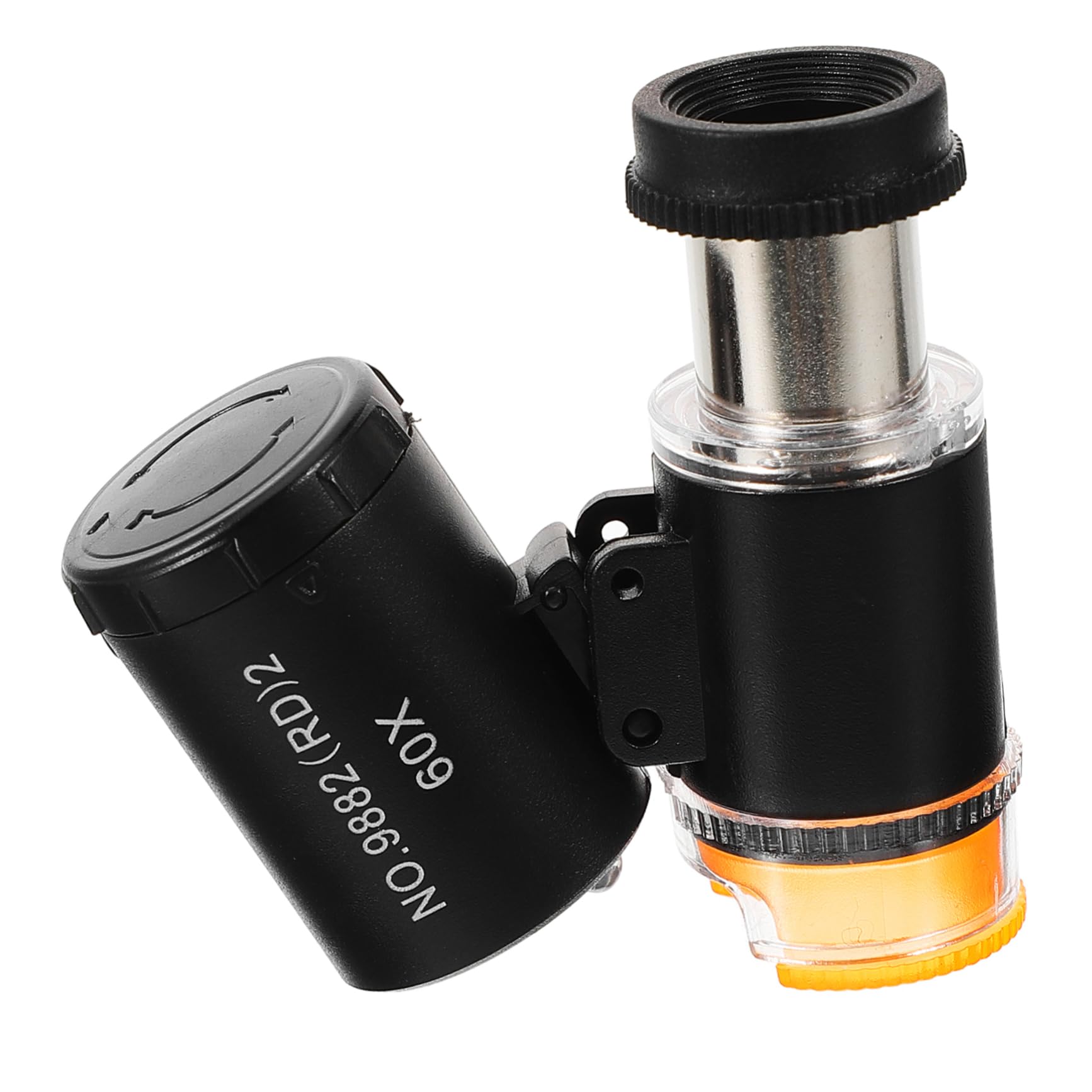 BUGUUYO Jewelers Lens Microscope 60x Magnification Portable Led-Lighted Handheld Small for Coin Jewelry Textile