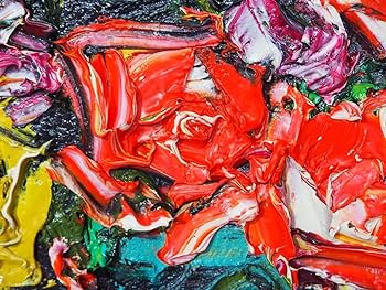 Amazon.co.jp: 村上肥出夫 絵画 ≪薔薇≫ 超極厚塗り油彩画 色彩の魔術