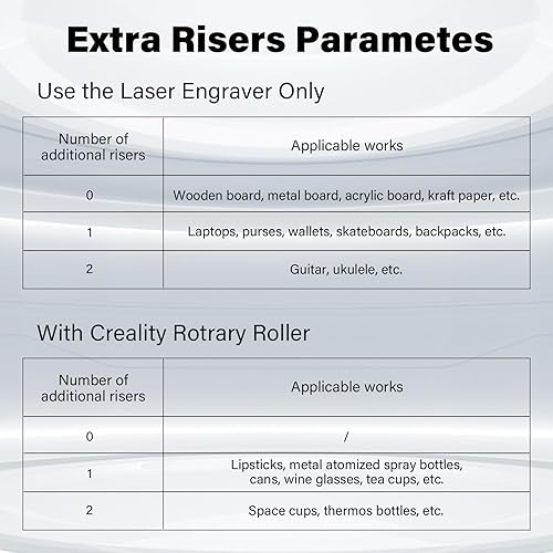 Miniatura 5 de Grabador láser para máquina Creality Falcon 2 láser y grabadora, elevador de máquina de grabado láser, aumento de 2.205 in (2.2 pulgadas)