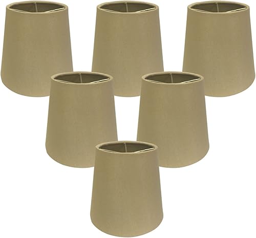 Miniatura 9 de Royal Designs, Inc. Lámpara de araña de tapa dura Empire Basic Shade CS-901-6WH, blanco, 4 x 6 x 5.5