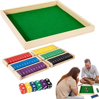 Schließen Sie das Box -Spiel - HOLZTISCH Spiel | Family Dice Toy | Interabord-Spiele | Traditionelles Familienspielzeug Lernen | Für Camping Trips Family Night Trips Coffee Table Team Building | Tragbares Interaktives Gesellschaftsspiel Für Familienabend Campingausflüge Teamspiele Und Geselligkeit