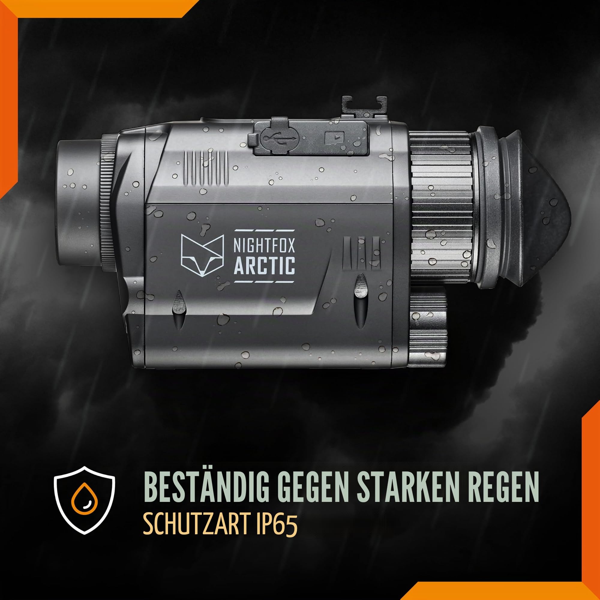 NIGHTFOX Arctic Thermo-Nachtsicht-Monokular, Kopf- oder Helmmontage, niedrige Latenz, 50 fps Thermokamera, IP65 wasserdicht, 24° FOV, 256 x 192 Auflösung