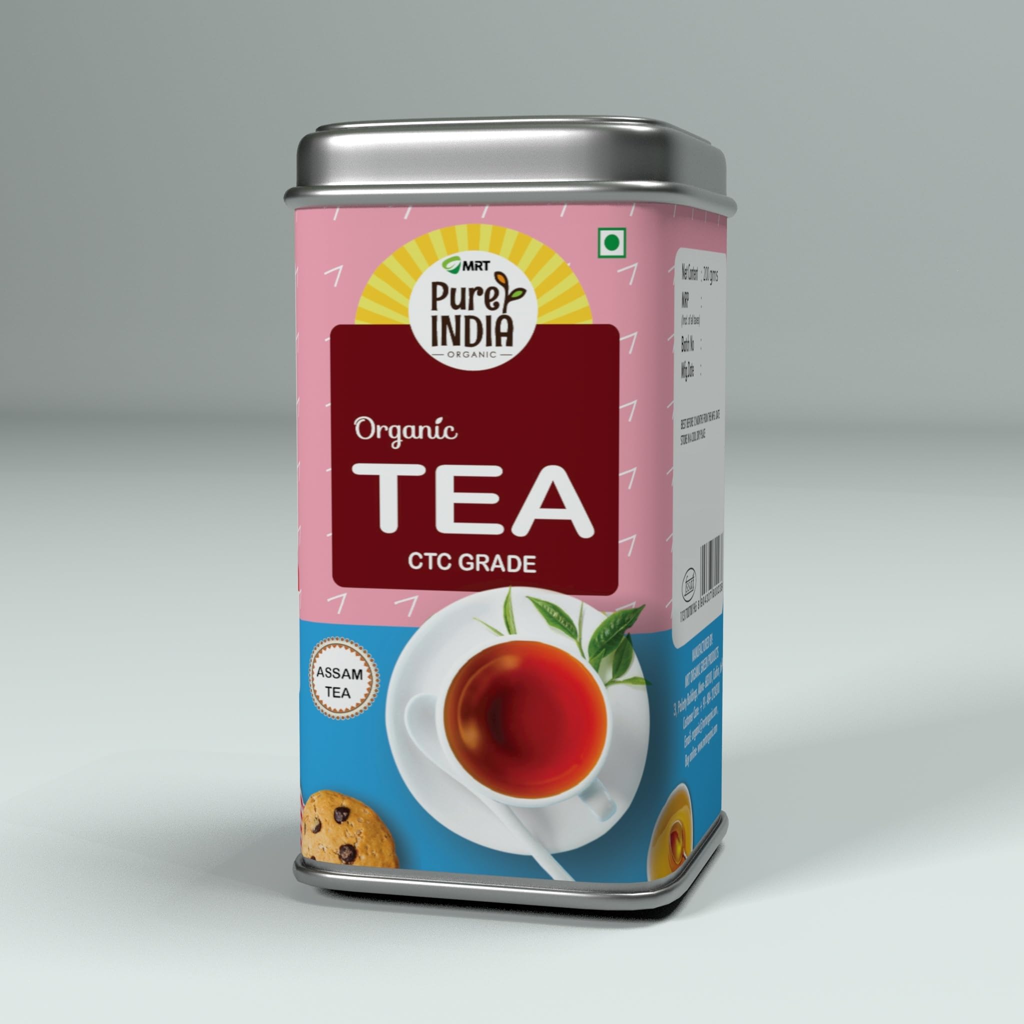 Pure India Tea Organic CTC Grade 200g