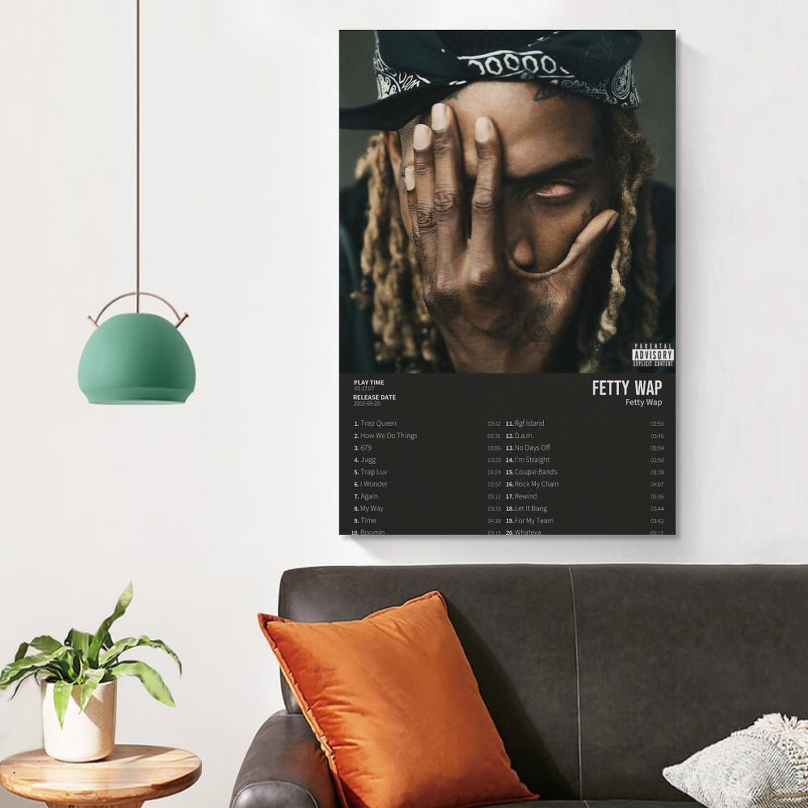 Amazon.co.jp: VROS SJUTR Fetty Wap - Fetty Wap キャンバスポスター