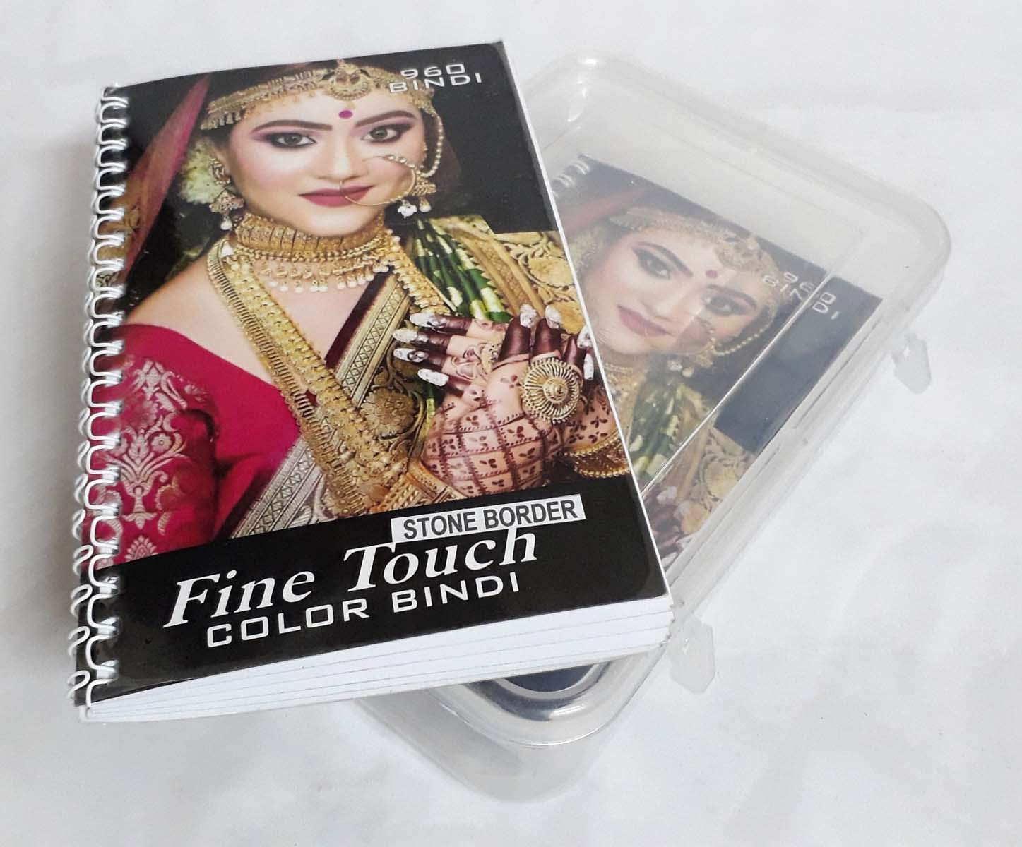 LOT 2 Bindi Booklet 960 Indian Velvet Stylish Bindi Booklet Fashion Beautiful Round Stones Bindi Book For women Crystal bindi, Medium