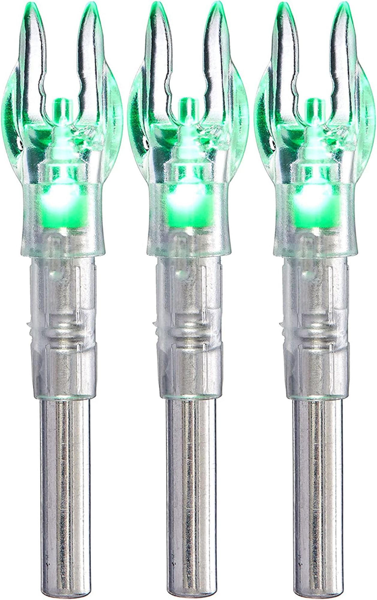 X Lighted Nock for Arrows with .204 Inside Diameter Including Victory, Easton and G-Uni Brands, Green