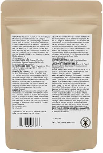 Miniatura 9 de Sayan Siberian - Trozos de hongo chaga puro crudo con corteza superior negra, 35.2 onzas2.2 libras, té antioxidante cosechado en la naturaleza