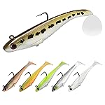 TRUSCEND Fishing Lures for Paddle Tail Swimbaits Bass Trout Jighead Lures Soft Fish Baits Freshwater Saltwater Jigging Bass Pike Walleye Jigs Gear Fishing Gifts for Men