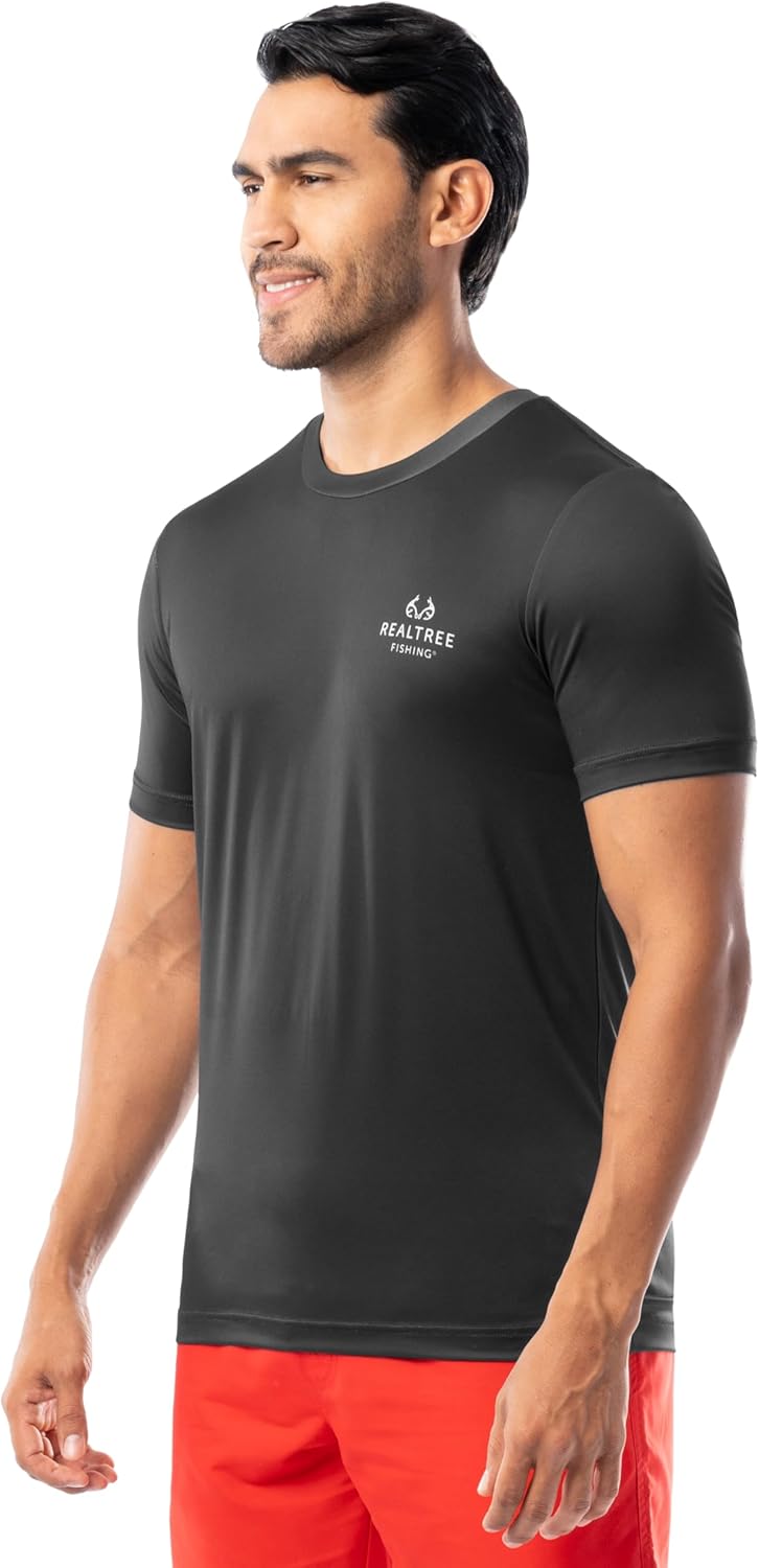 Realtree Mens Short Sleeve Performance Patriotic Fishing Shirt - Image 5