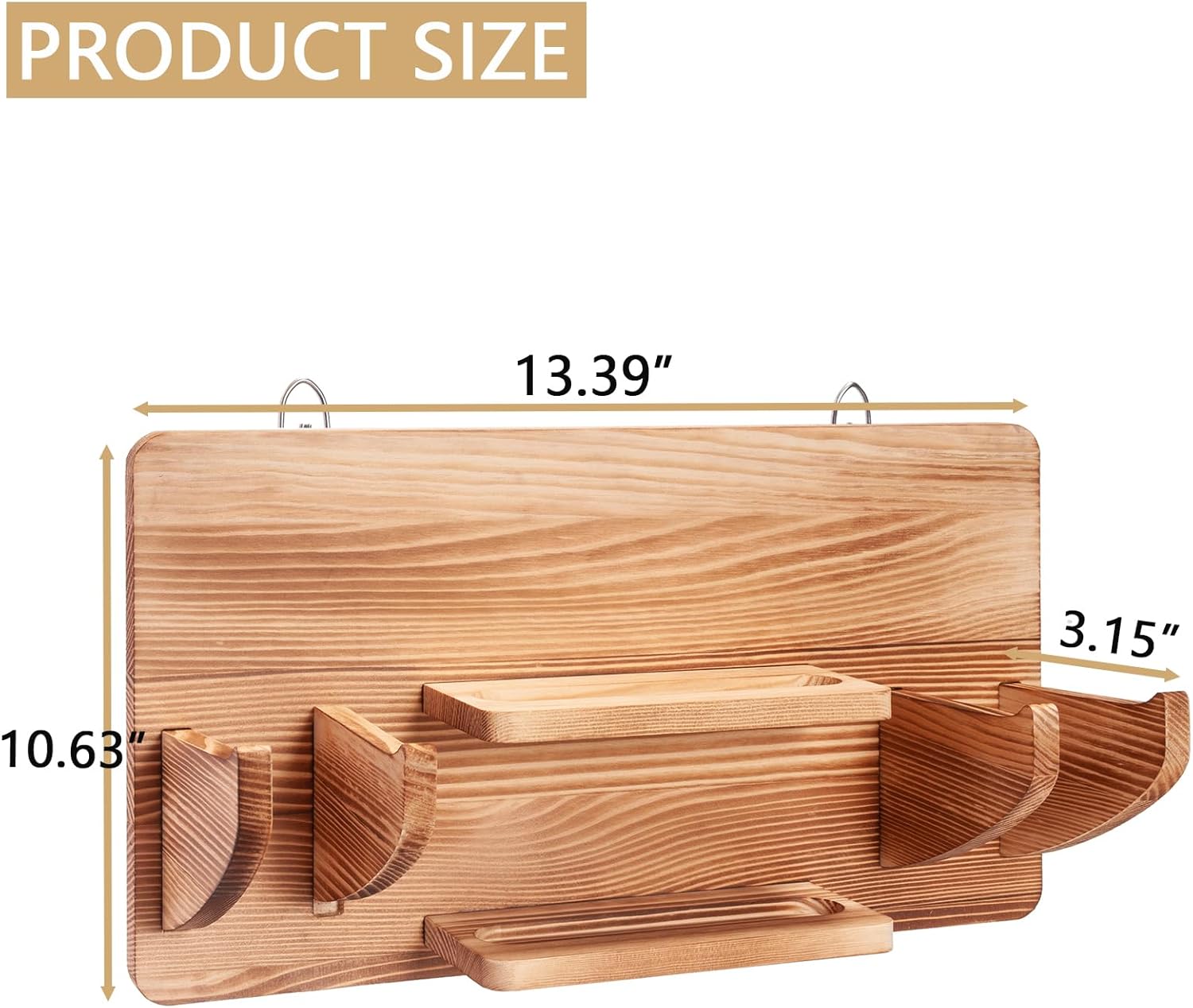 Ping Pong Paddle Storage Rack, Ping Pong Accessories Organizer Wall-Mount for 6 Paddles, 6 Pickleball Paddles and Balls, Pine Wood Table Tennis Racket Display for Game Room Bar Office Home