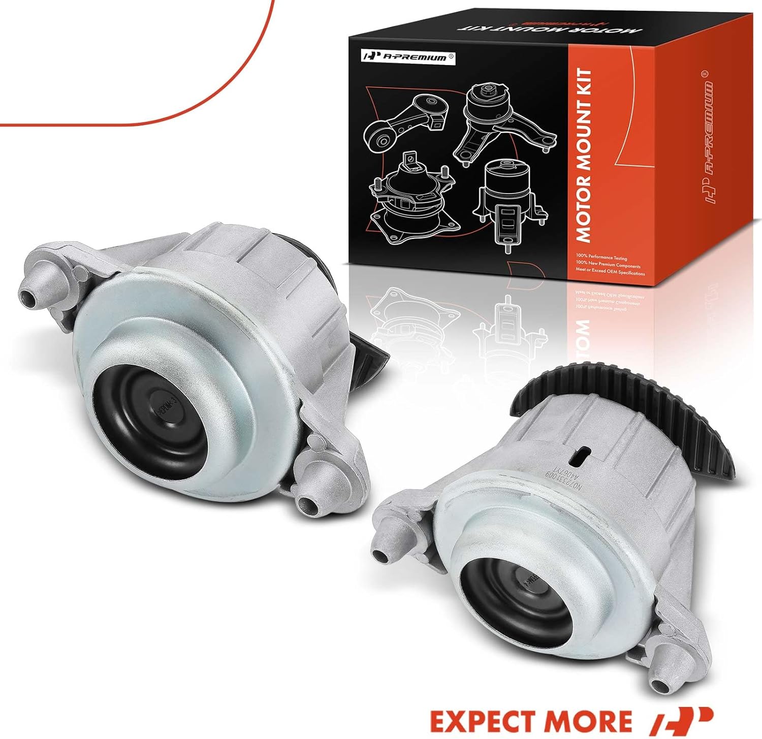 A-Premium 2PCS Front Engine Motor Mount Set Compatible with Mercedes-Benz C300 2008-2011 3.0L, C350 2008-2015 3.5L, E350 2010-2016 3.5L, RWD