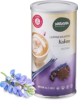 Naturata Bio Lupinen-Kaffee-Kakao 1 x 175 gr | Koffeinfrei & Glutenfrei | Instant Kaffeealternative mit feiner Crema | Zichorien & Roggen | Vegan & Nachhaltig