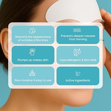 Bayside Forehead Wrinkle Patches 20 Anti-Aging Forehead Pads with Resveratrol, Hyaluronic Acid, Snail Mucin, Collagen & Retinol for the Appearance of Forehead Lines