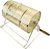 YH Poker Deluxe 11 x 8 Brass Plated Raffle Drawing Ticket Drum Holds 2500 Drawing Tickets Spinning Lottery
