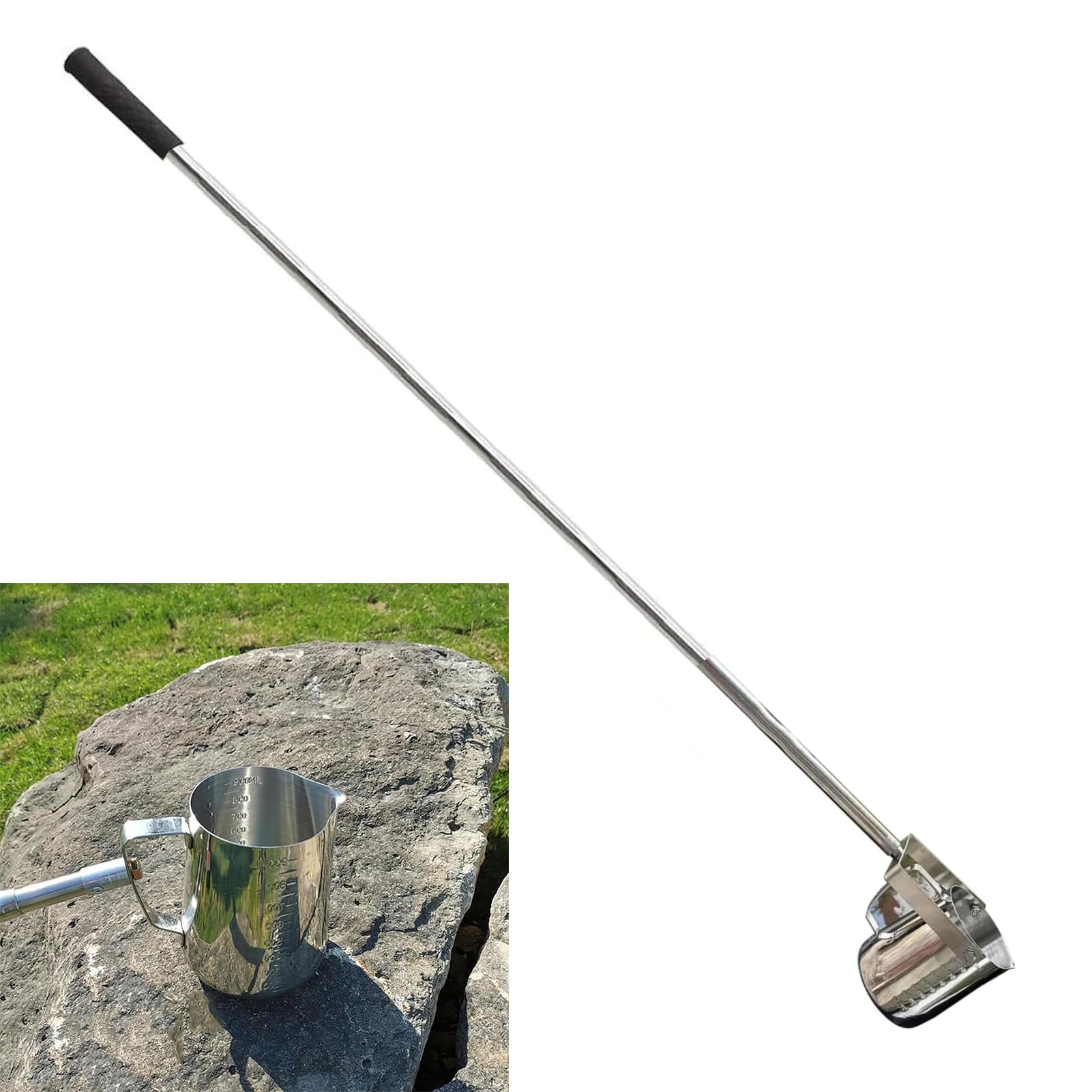 inless - Kit per campionatore d'acqua in acciaio, 500/1000 ml, per campionamento profondo in fiumi, laghi e piscine, strumento portatile per acqua