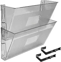 Acrimet Organizador Modular A4 para Escritório, Escaninho de Parede em Plástico, Fumê, 2 Unidades, 867.2