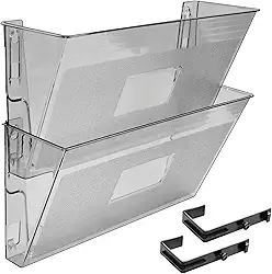 Acrimet Organizador Modular A4 para Escritório, Escaninho de Parede em Plástico, Fumê, 2 Unidades, 867.2