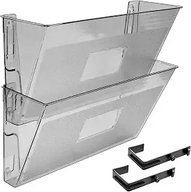 Acrimet Organizador Modular A4 para Escritório, Escaninho de Parede em Plástico, Fumê, 2 Unidades, 867.2