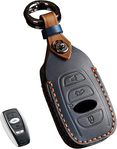 Funda de piel hecha a mano para llave de coche Subaru Ascent Outback BRZ STI Legacy Forester Crosstrek Impreza WRX