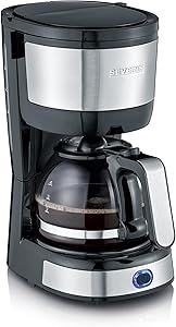 SEVERIN American Coffee Machine, 0.5 Litre, 750W, Washable Permanent Filter, Heating Plate, Automatic Shutdown, 19.5 x 14 …