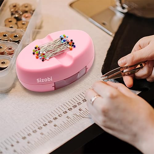 Vista 40 de Sizobi Soporte magnético para pasador, cojines magnéticos para coser, suministros de costura, organizador magnético de aguja, soporte de pasador