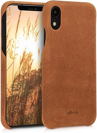 kalibri Funda para Apple iPhone XR - Carcasa Protectora de [Cuero] para m?vil - Cover [Trasero] en [marr?n Claro]
