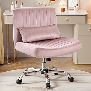 Velvet Criss Cross Chair with Wheels, Luxury Cross Legged Office Chair, ...