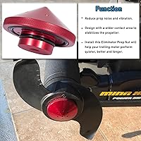 Vista 5 de Eliminador de motor de arrastre para tuercas de aluminio ajuste personalizado para modelos MinnKota de 80, 101 y 112 libras (GFEL-MK-BK-DP).