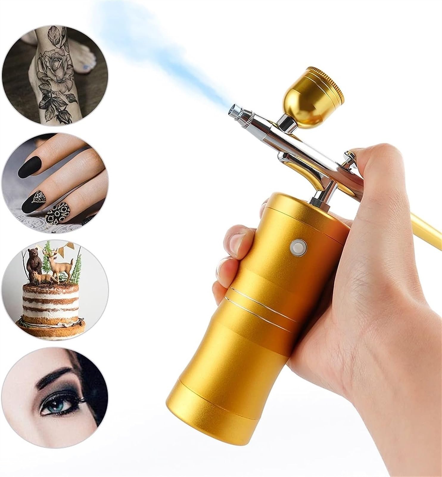 Sand Blaster 0.4mm Mini zestaw sprężarek powietrza pędzel powietrzny pistolet do malowania natryskowego aerograf do tatuażu artystycznego rękodzieło ciasto Nano mgła