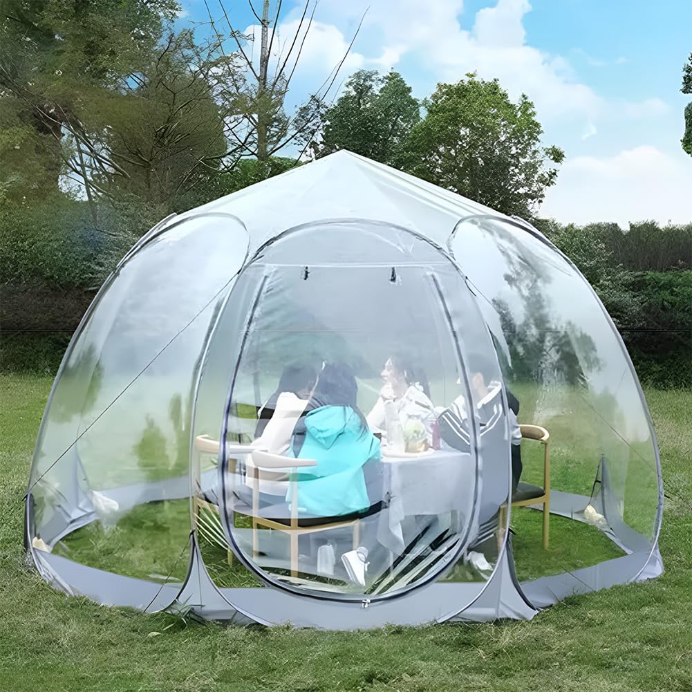 Tente à bulles pop-up transparente de 3,6 m pour jardin et patio 5-7 personnes