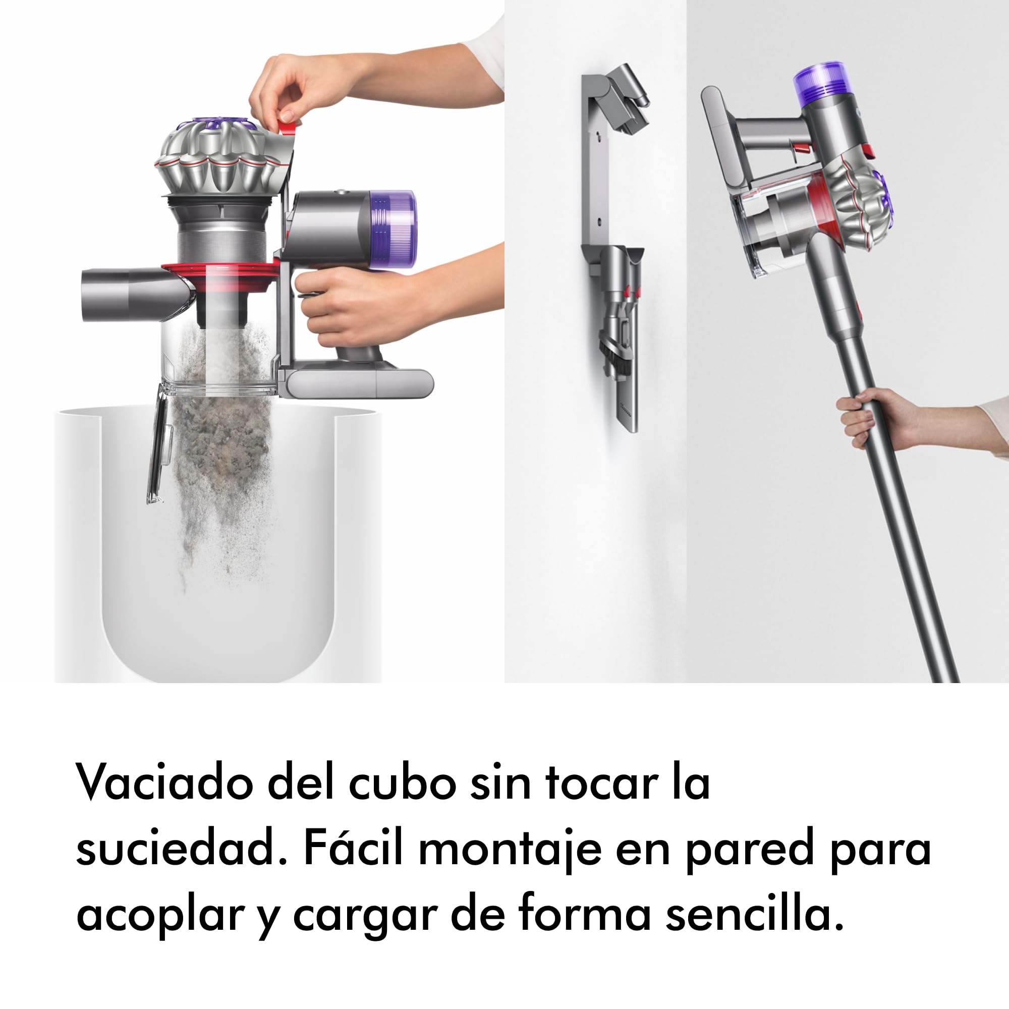 Dyson V8 Advanced Aspiradora Sin Cable, 130 AW, hasta 40 min de autonomía, Cepillo Motorbar Anti-enredos, Elimina Pelo de Mascotas, aspiradora de Mano y Suelo