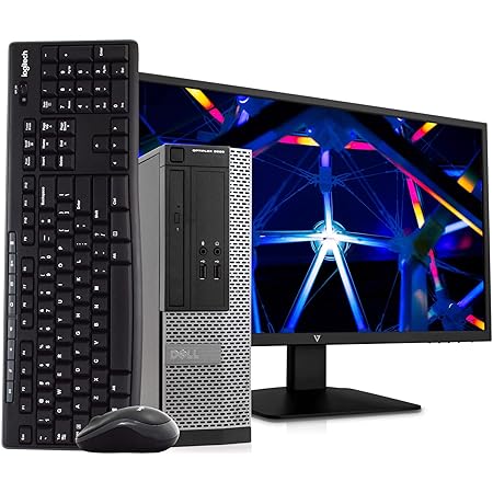 DELL OptiPlex 3020 SFF PC Desktop Computer, Intel i5-4570, 8GB RAM 500GB HDD, Windows 10 Pro, New 23.6 Inch FHD V7 LED Monitor, New 16GB Flash Drive, Wireless Keyboard & Mouse, DVD, WiFi (Renewed)