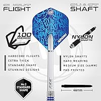 Vista 3 de Winmau Advance 500 Series - Juego de dardos de tungsteno con puntas de acero y ejes (tallos), disponible en azul y verde