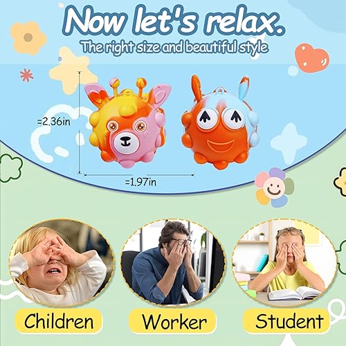 Miniatura 3 de Paquete de 48 juguetes para la ansiedad a granel, juguete 3D tipo bola, recuerdos de fiesta de cumpleaños, alivio del estrés, relleno de canasta de