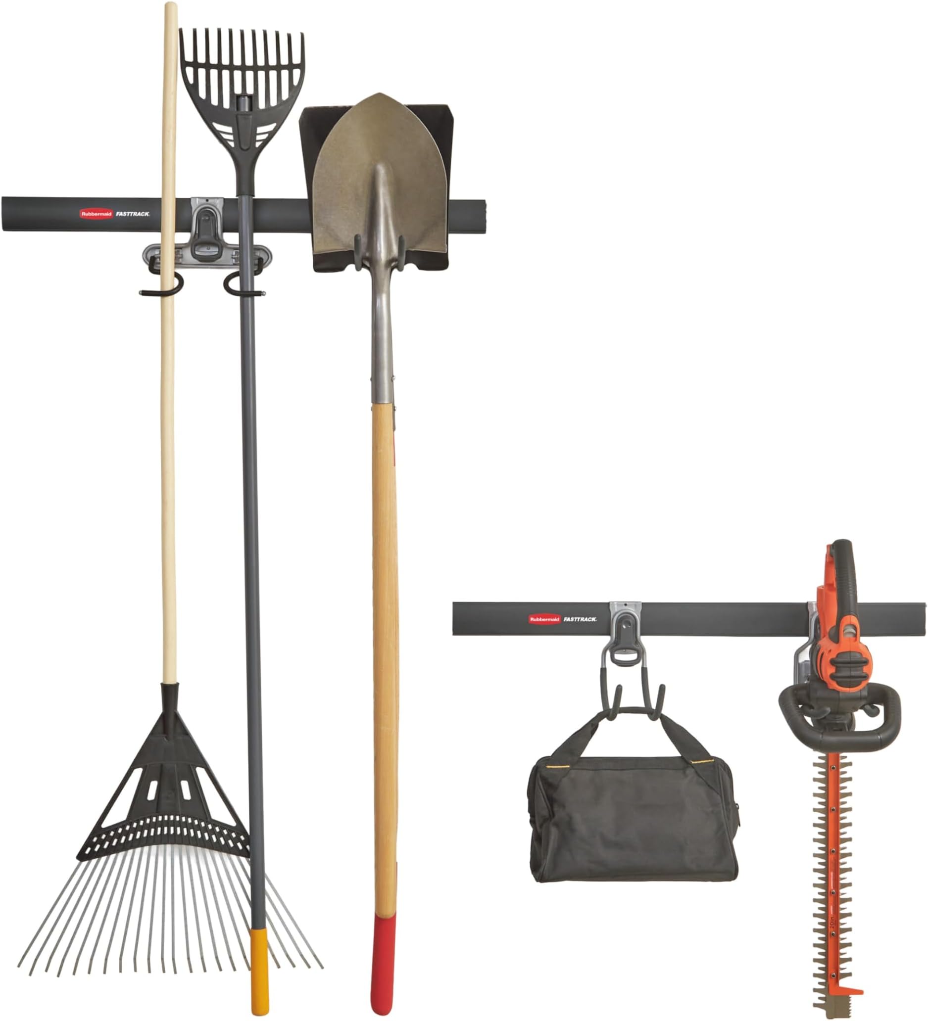 Fasttrack Garage Storage System Tool Hanging Kit, Organization, Wall Mount Holder For Garden Lawn Tools