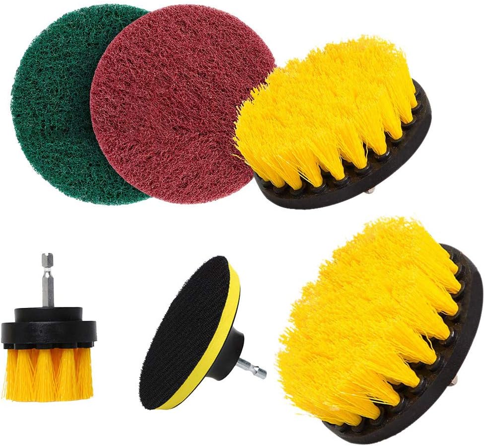 6Pcs Electric Drill Brush Kit, Power Scrubber Brush